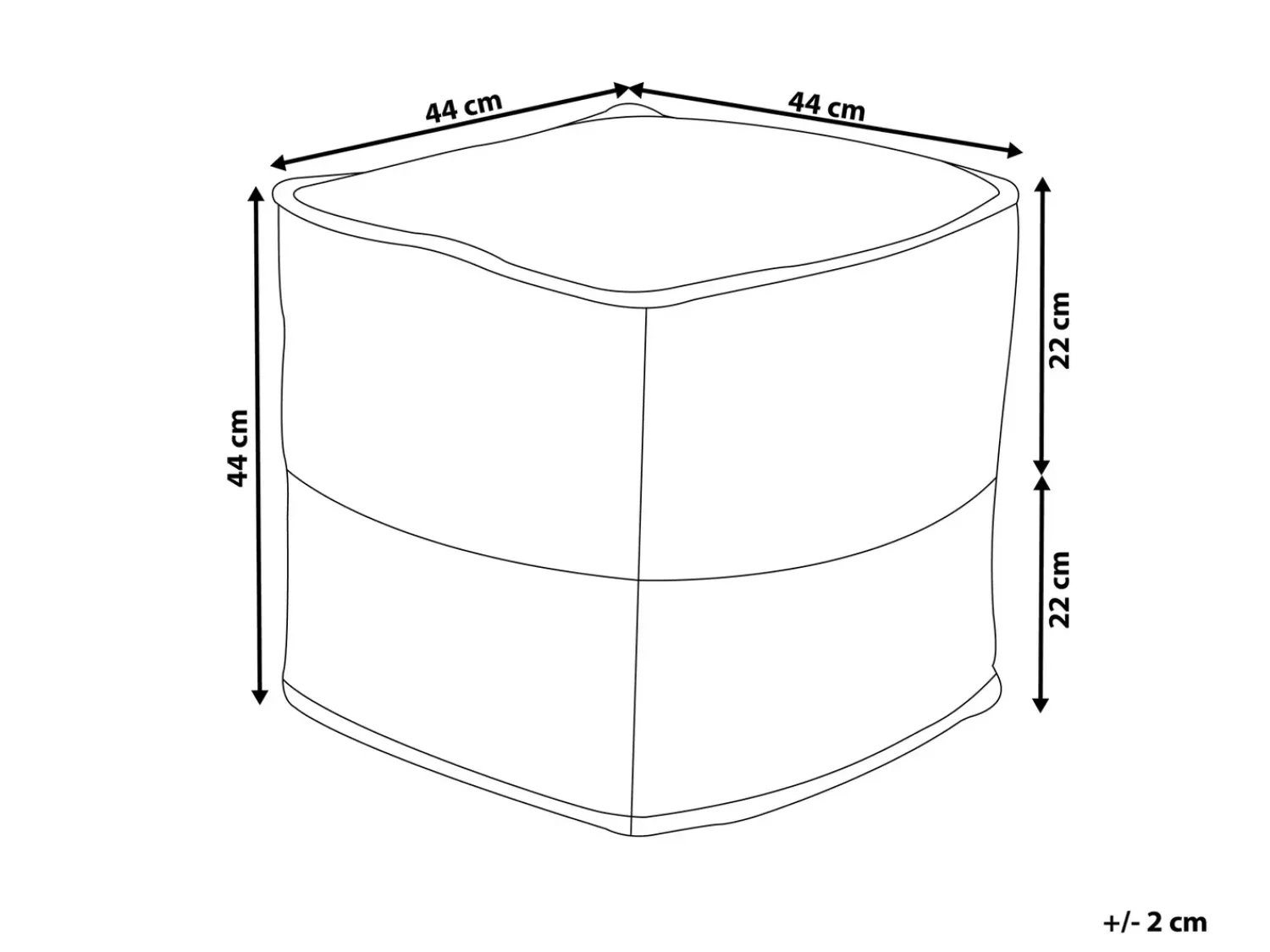 Discount Beliani Pouf KIRAMA Iuta Grigio scuro Beige Grigio