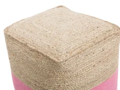 Sale Beliani Pouf KIRAMA Iuta Rosa Beige Rosa