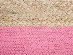 Sale Beliani Pouf KIRAMA Iuta Rosa Beige Rosa