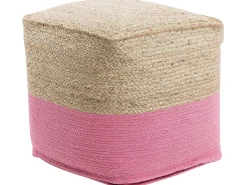 Sale Beliani Pouf KIRAMA Iuta Rosa Beige Rosa