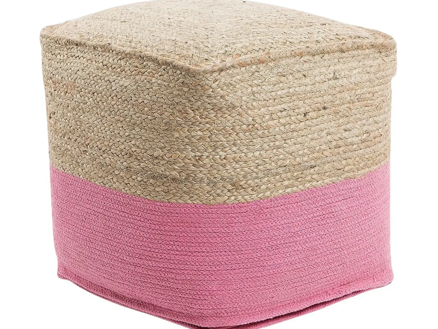 Sale Beliani Pouf KIRAMA Iuta Rosa Beige Rosa