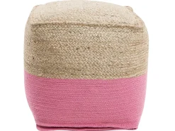 Sale Beliani Pouf KIRAMA Iuta Rosa Beige Rosa