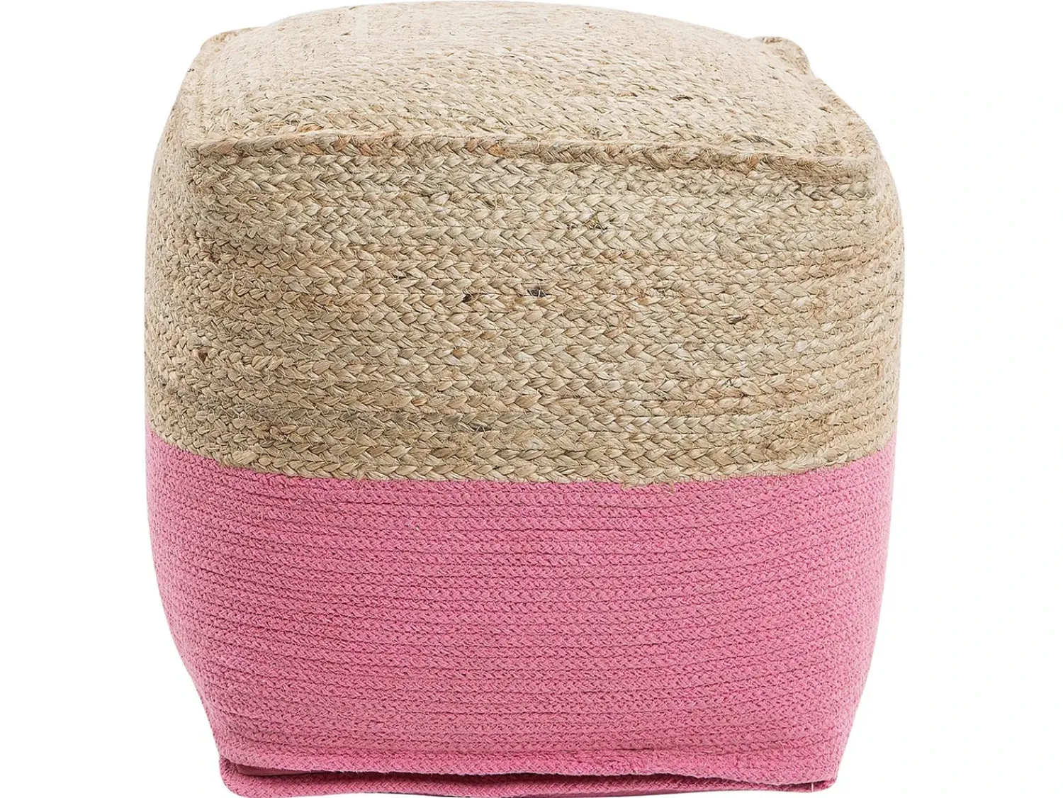 Sale Beliani Pouf KIRAMA Iuta Rosa Beige Rosa