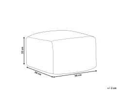 Hot Beliani Pouf KNIDOS Lana Nero/Bianco Bianco Nero