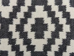 Hot Beliani Pouf KNIDOS Lana Nero/Bianco Bianco Nero
