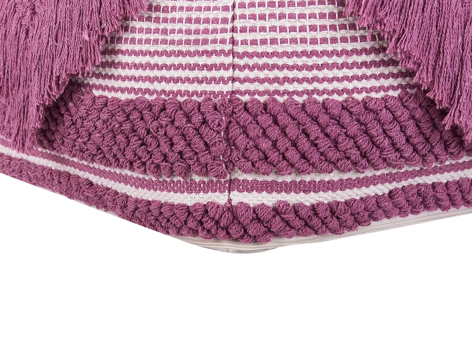Outlet Beliani Pouf KOCHI Cotone Rosa
