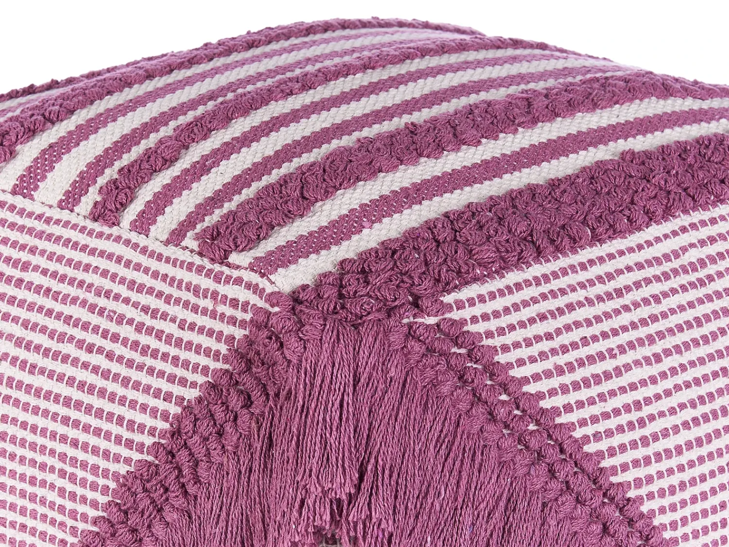 Outlet Beliani Pouf KOCHI Cotone Rosa