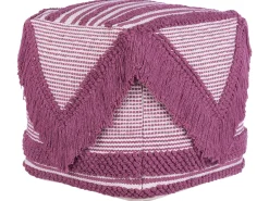 Outlet Beliani Pouf KOCHI Cotone Rosa