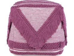 Outlet Beliani Pouf KOCHI Cotone Rosa