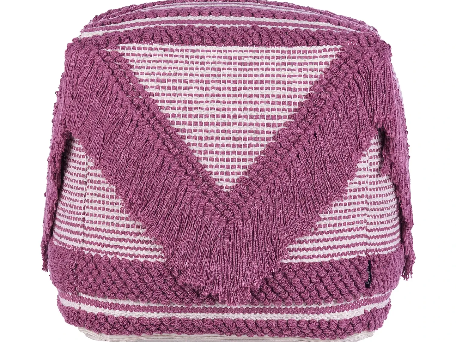 Outlet Beliani Pouf KOCHI Cotone Rosa