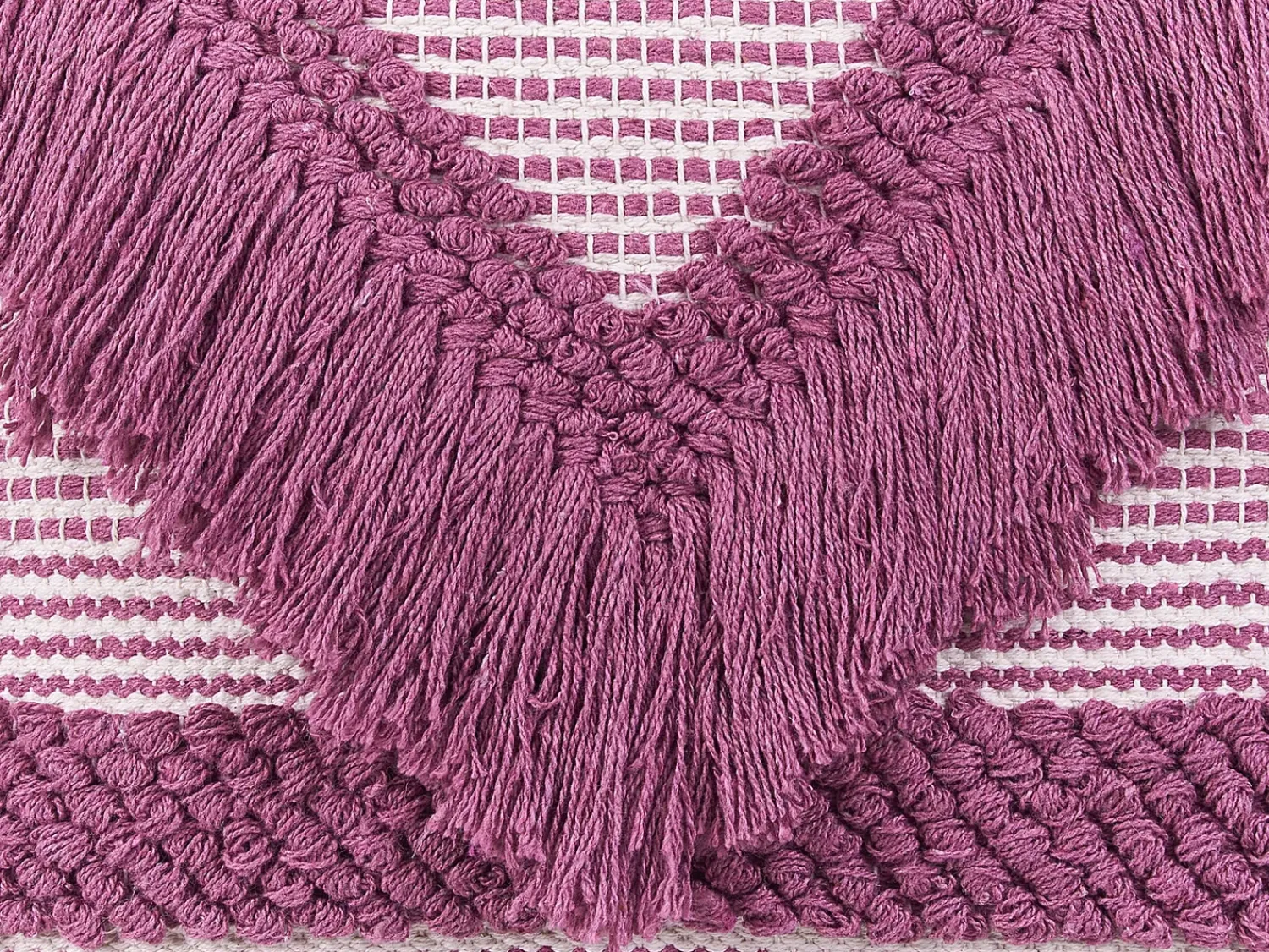 Outlet Beliani Pouf KOCHI Cotone Rosa