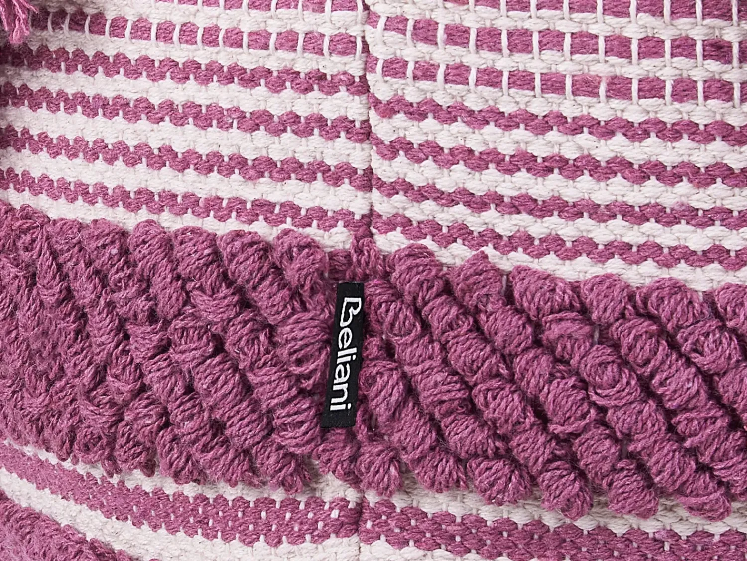 Outlet Beliani Pouf KOCHI Cotone Rosa