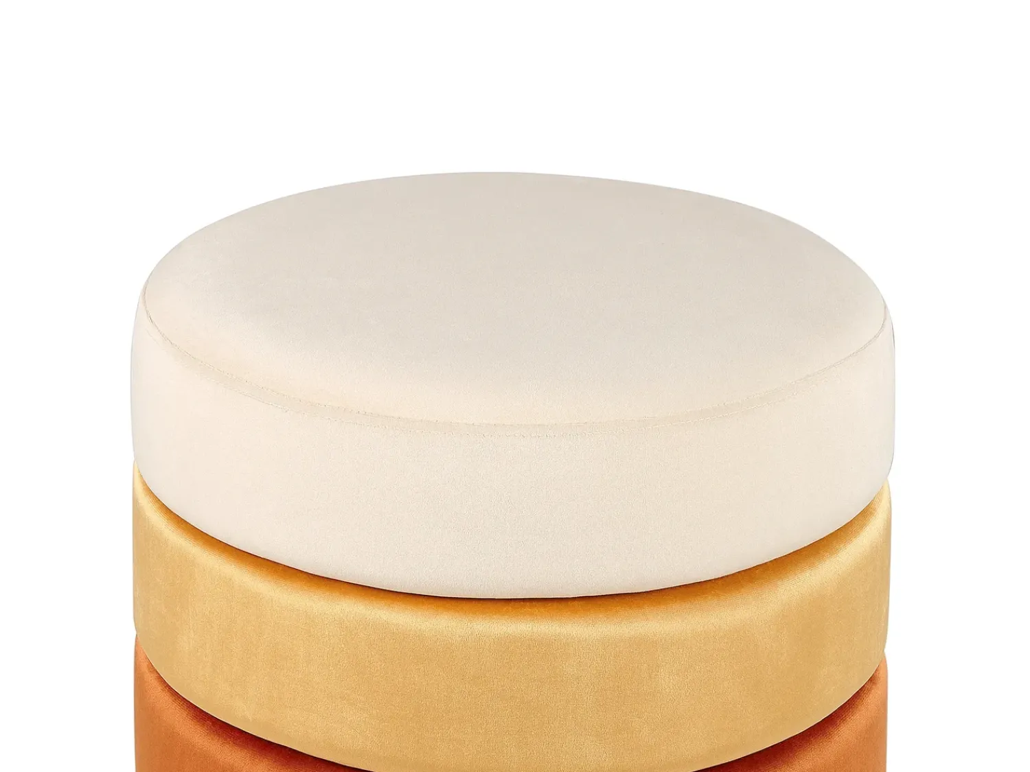 Outlet Beliani Pouf LOUIN Velluto Arancione