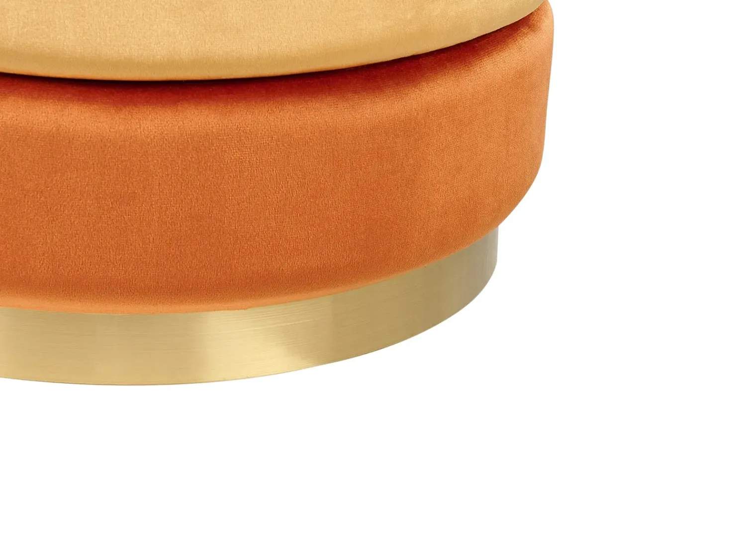 Outlet Beliani Pouf LOUIN Velluto Arancione