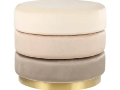 Sale Beliani Pouf LOUIN Velluto Beige