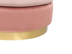 Sale Beliani Pouf LOUIN Velluto Rosa