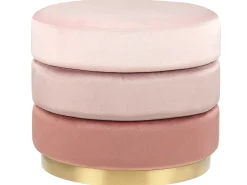 Sale Beliani Pouf LOUIN Velluto Rosa
