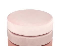 Sale Beliani Pouf LOUIN Velluto Rosa