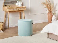 Clearance Beliani Pouf LOVETT Velluto menta Verde