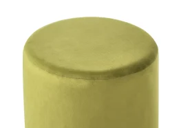 Beliani Pouf LOVETT Velluto oliva Verde