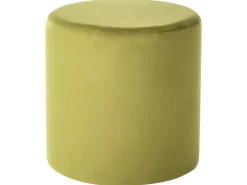 Beliani Pouf LOVETT Velluto oliva Verde