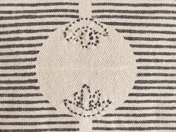 Best Beliani Pouf LUTZ Cotone Grigio Marrone Grigio