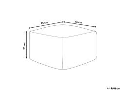 Best Beliani Pouf LUTZ Cotone Grigio Marrone Grigio