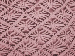 Best Beliani Pouf Macramè BERRECHID Cotone Rosa