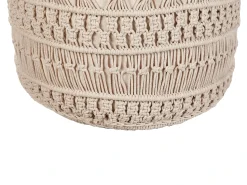 Online Beliani Pouf Macramè THAKOT Cotone Beige