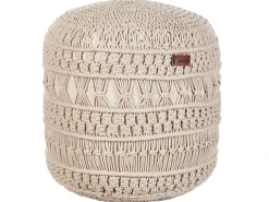 Online Beliani Pouf Macramè THAKOT Cotone Beige