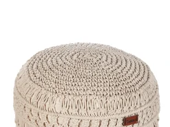 Online Beliani Pouf Macramè THAKOT Cotone Beige