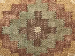 New Beliani Pouf MAGURI Iuta Multicolore Beige Marrone Multicolore Verde