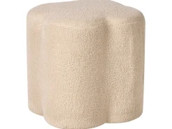 Outlet Beliani Pouf MANCOS Bouclé Beige