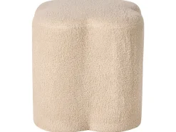 Outlet Beliani Pouf MANCOS Bouclé Beige