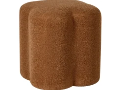 Outlet Beliani Pouf MANCOS Bouclé dorato Marrone