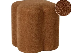 Outlet Beliani Pouf MANCOS Bouclé dorato Marrone