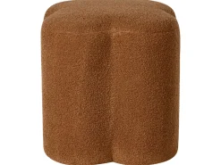 Outlet Beliani Pouf MANCOS Bouclé dorato Marrone