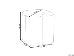 Outlet Beliani Pouf MANCOS Bouclé dorato Marrone
