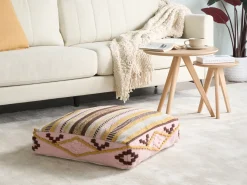 Beliani Pouf MAPLE Cotone Multicolore