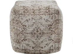 Outlet Beliani Pouf MEERUT Cotone Tortora Marrone