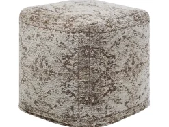 Outlet Beliani Pouf MEERUT Cotone Tortora Marrone