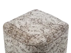 Outlet Beliani Pouf MEERUT Cotone Tortora Marrone