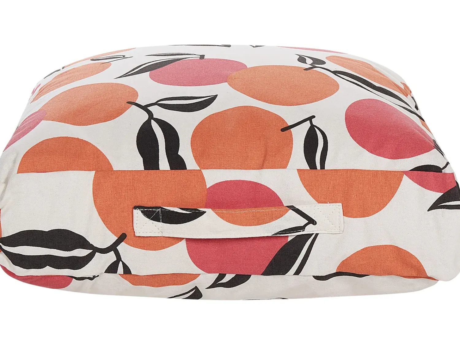 Outlet Beliani Pouf MELLAL Cotone Multicolore Arancione Bianco Nero Rosso Multicolore