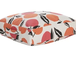 Outlet Beliani Pouf MELLAL Cotone Multicolore Arancione Bianco Nero Rosso Multicolore