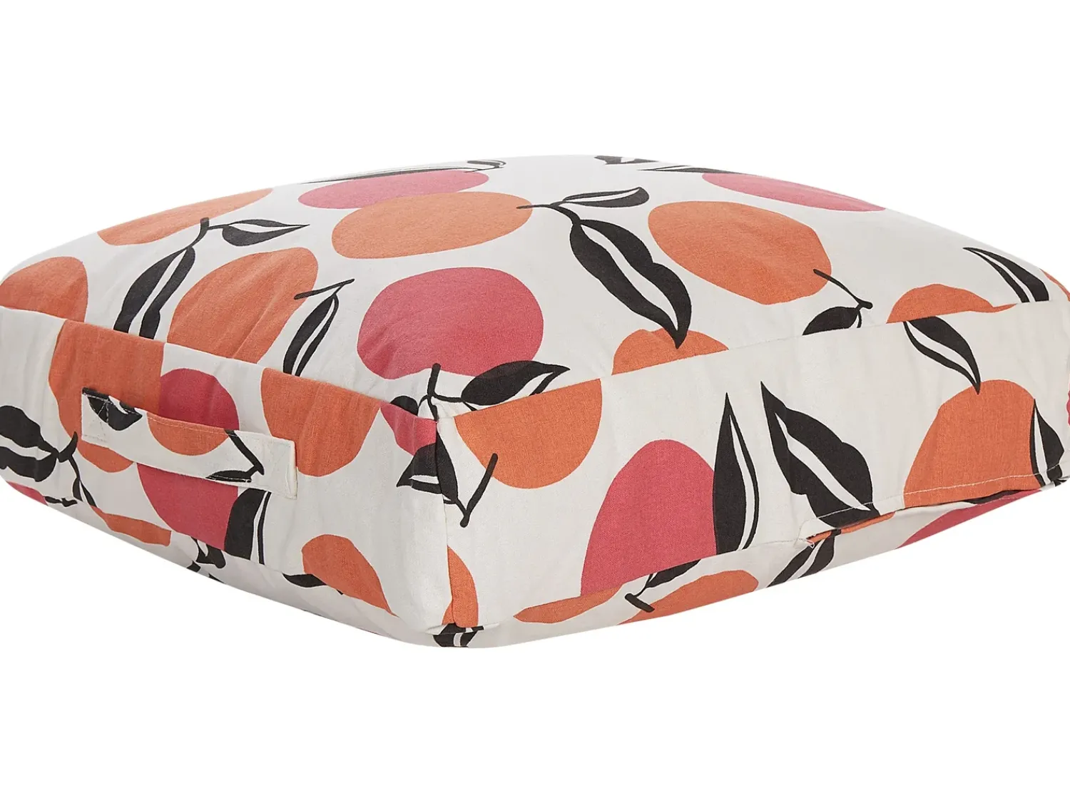 Outlet Beliani Pouf MELLAL Cotone Multicolore Arancione Bianco Nero Rosso Multicolore
