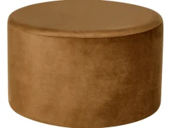 Hot Beliani Pouf MILLEN Velluto dorato Marrone