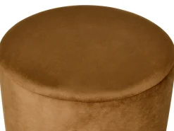 Hot Beliani Pouf MILLEN Velluto dorato Marrone