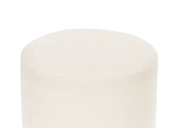 Outlet Beliani Pouf MOAB Bouclé Bianco