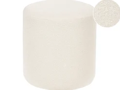 Outlet Beliani Pouf MOAB Bouclé Bianco