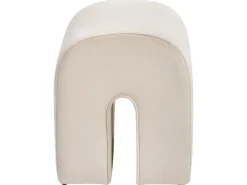 New Beliani Pouf MODOC Velluto Beige